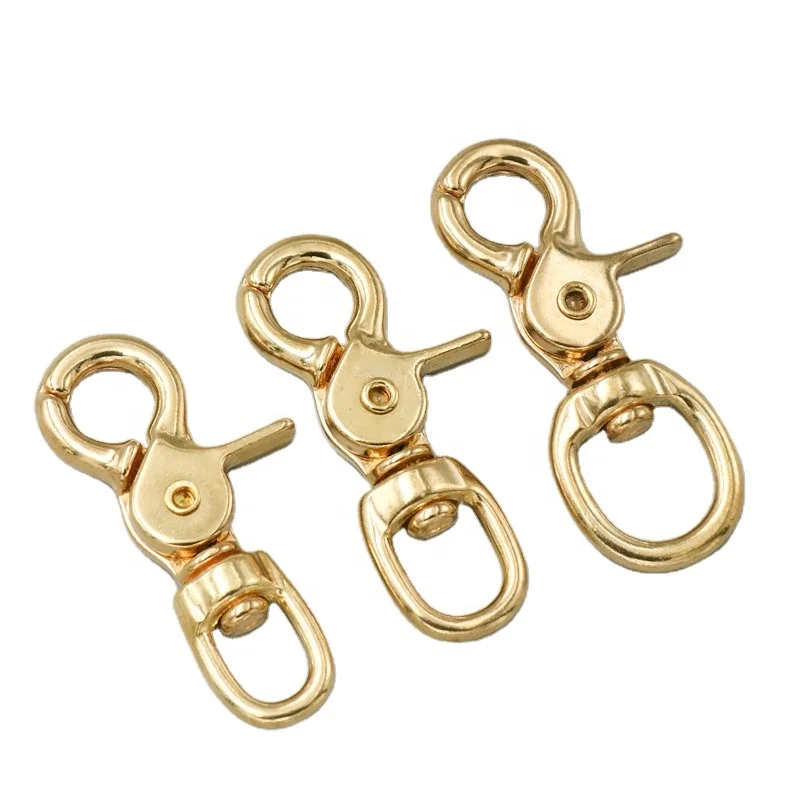 Solid Brass Trigger Snap Hooks Brass Swivel Lobster Clasps For Bags Straps Belting Leather