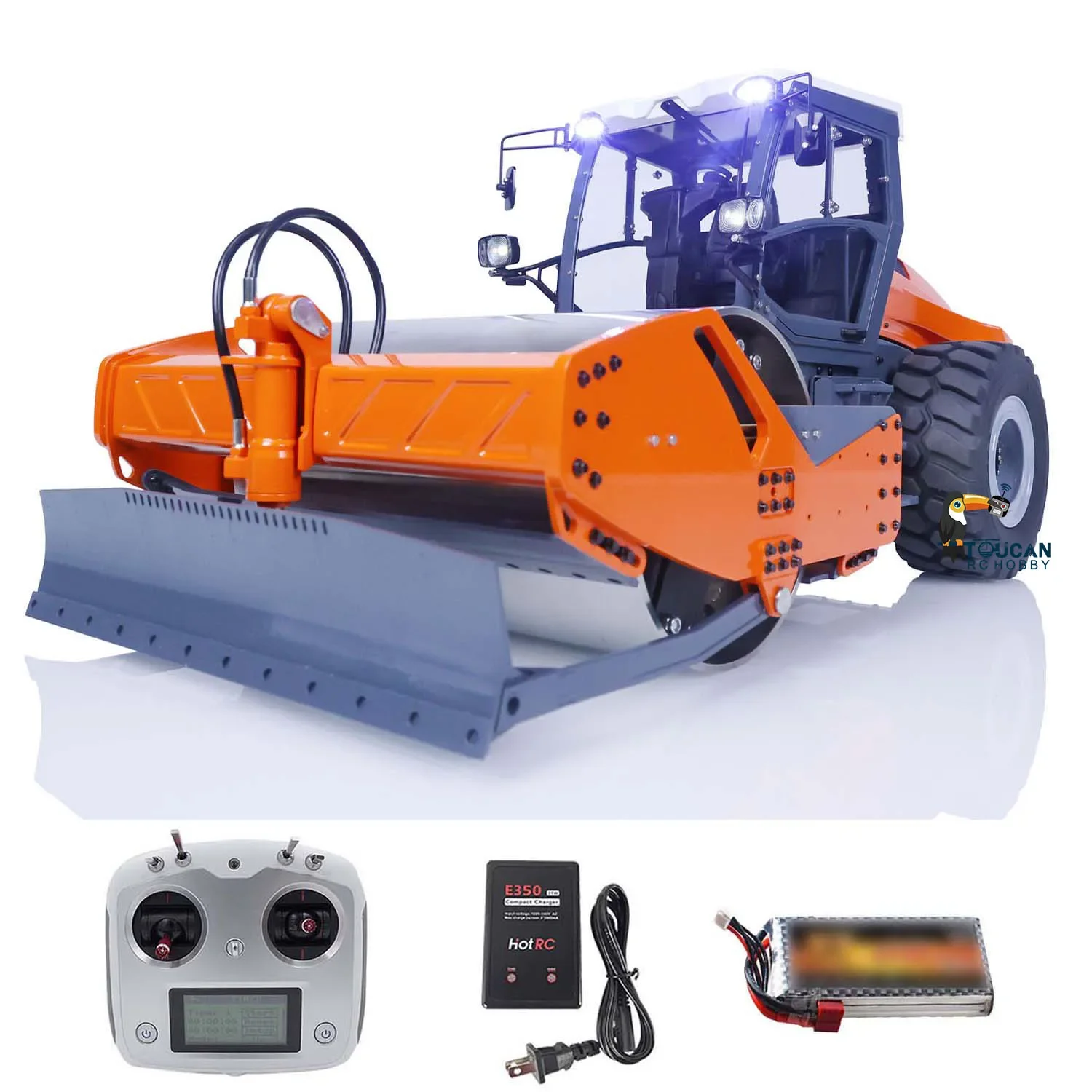 1/14 Metal RC Hydraulic Road Roller LESU Aoue-H13i Radio Control Construction Truck Assembled Painted Model Toy THZH1563