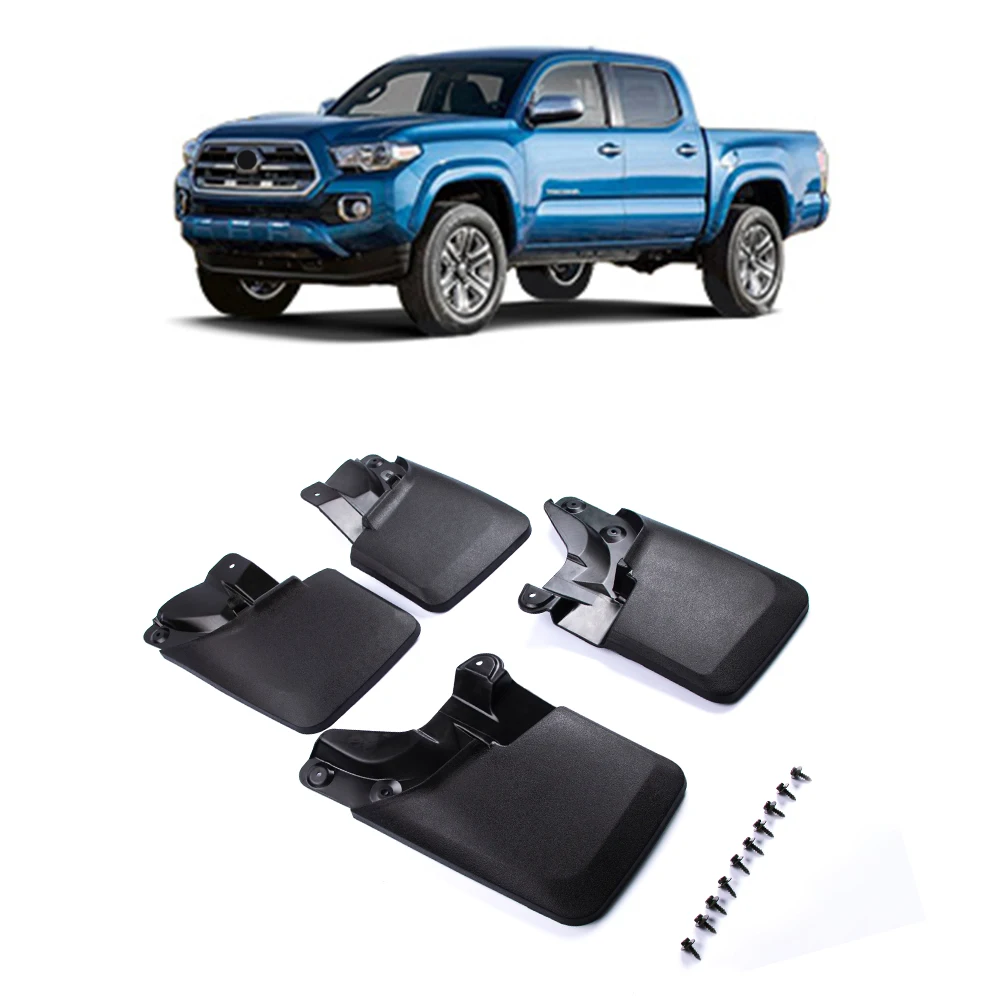 car mud flaps fender mudguards for Toyota Tacoma 2016 Soft rubber material Non-destructive installation