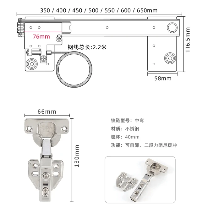 Steel Folding & Hidden Swivel Door Hardware Pocket Door Fitting System
