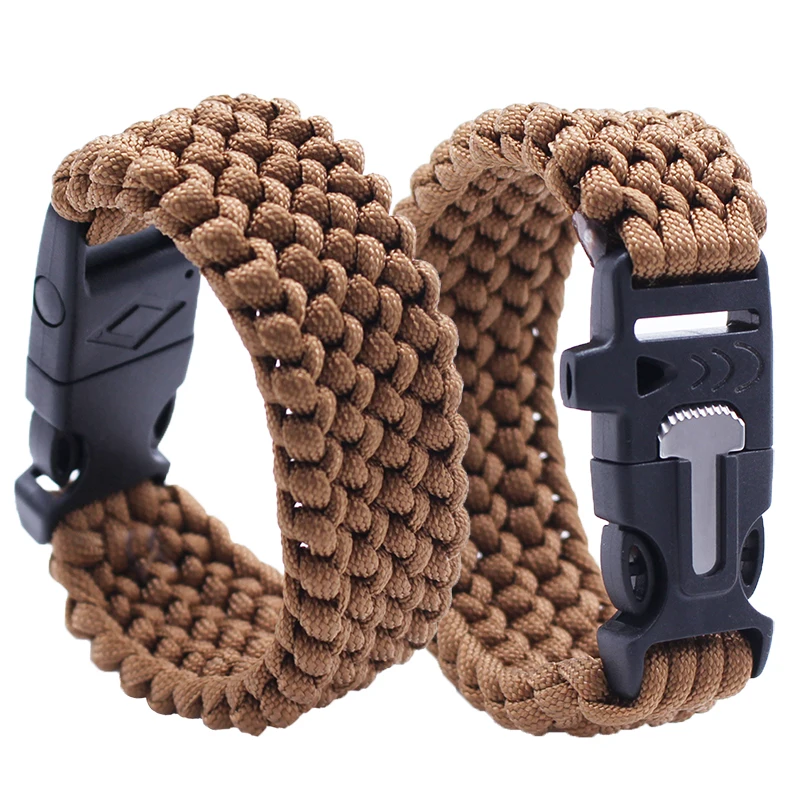 
Military Extra Wide Rope Braided Paracord Bracelet for Climbing Hiking 