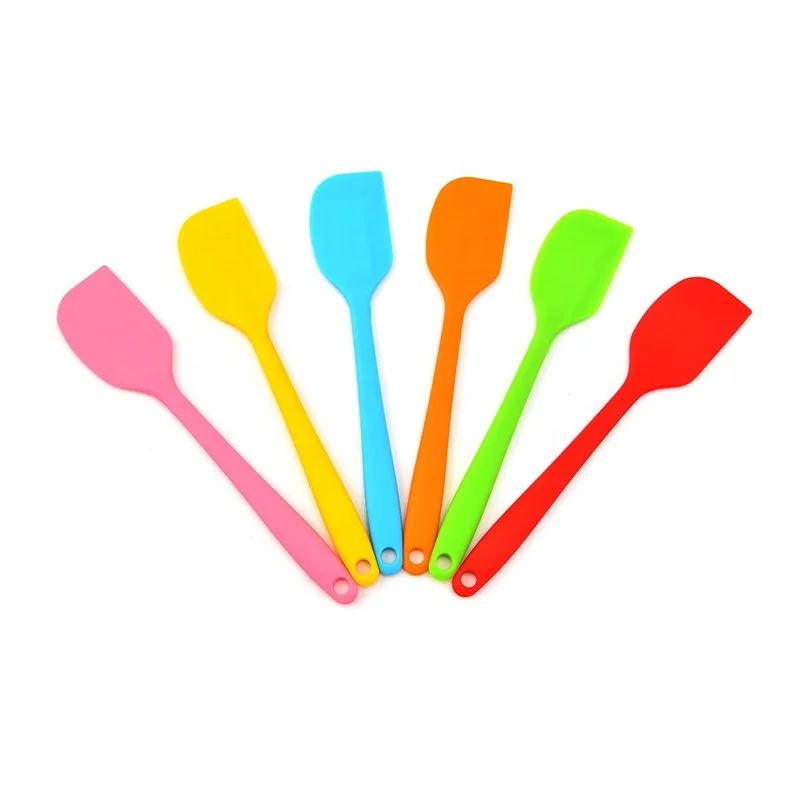 Bpa Free Solid Heat-resistant Non Stick Kitchen One Piece Silicone Spatula Silicone Scraper For Baking Cooking
