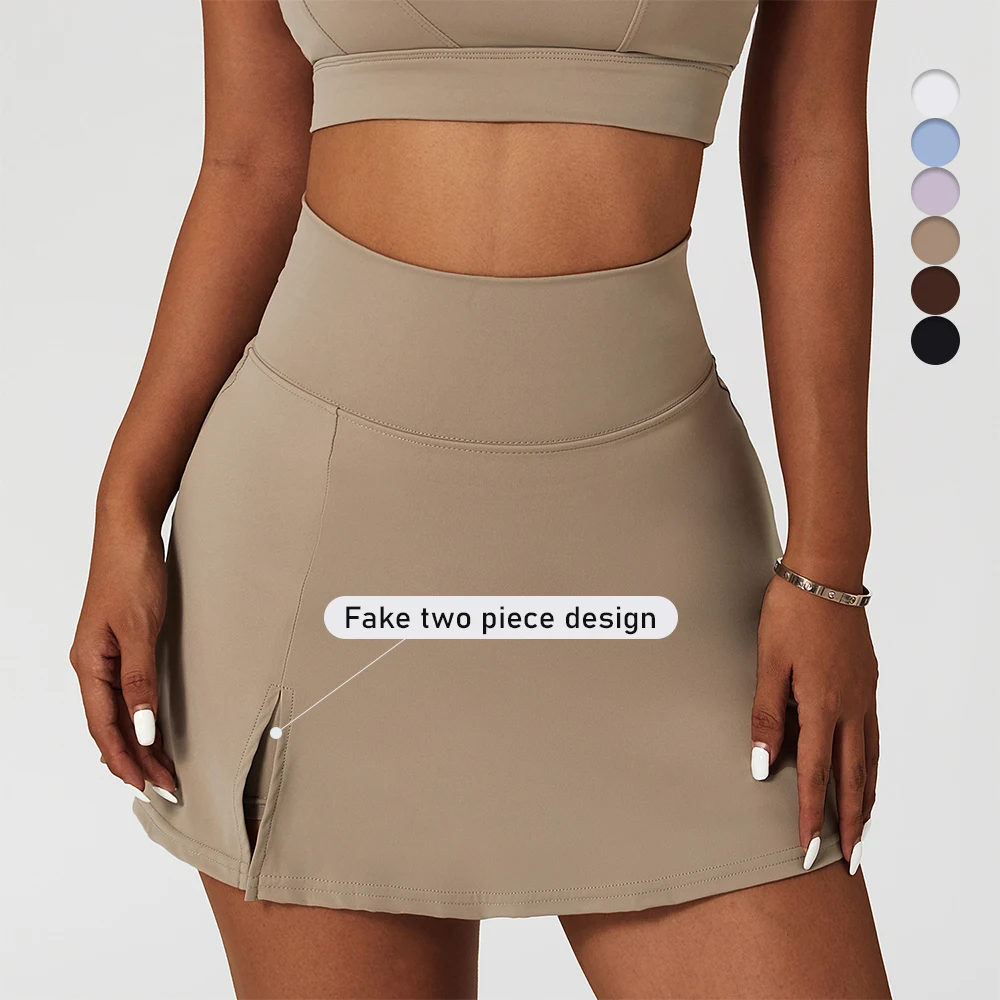 Summer Slim Yoga Short Skirt Breathable Mini Culottes Running Fitness Tennis Anti-slip Sports Skirt