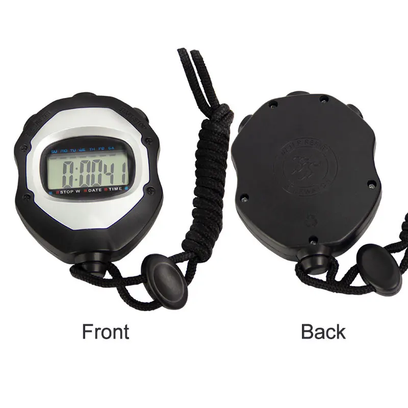 EMAF OEM Good quality clear digital time display count up digital stop watch waterproof 0.01s alarm stopwatch with time date