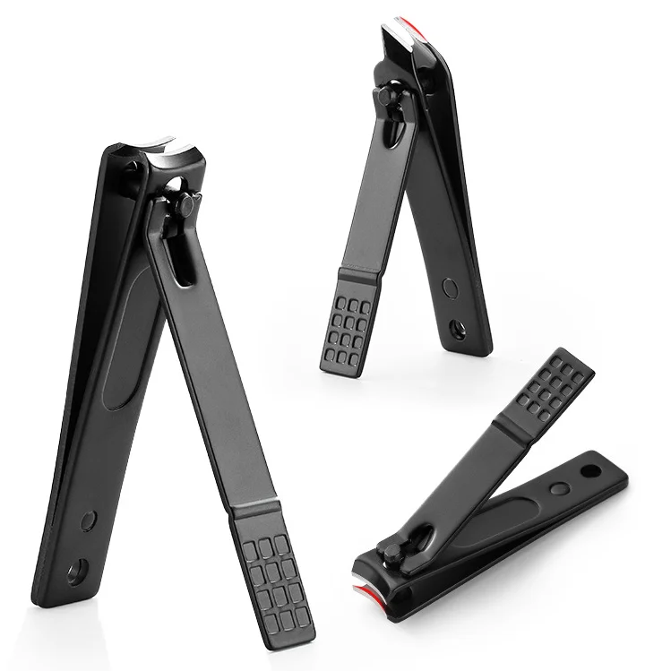 
2020 new black coated stainless steel 3 pieces nail clipper manicure pedicure set for thick toe nail 