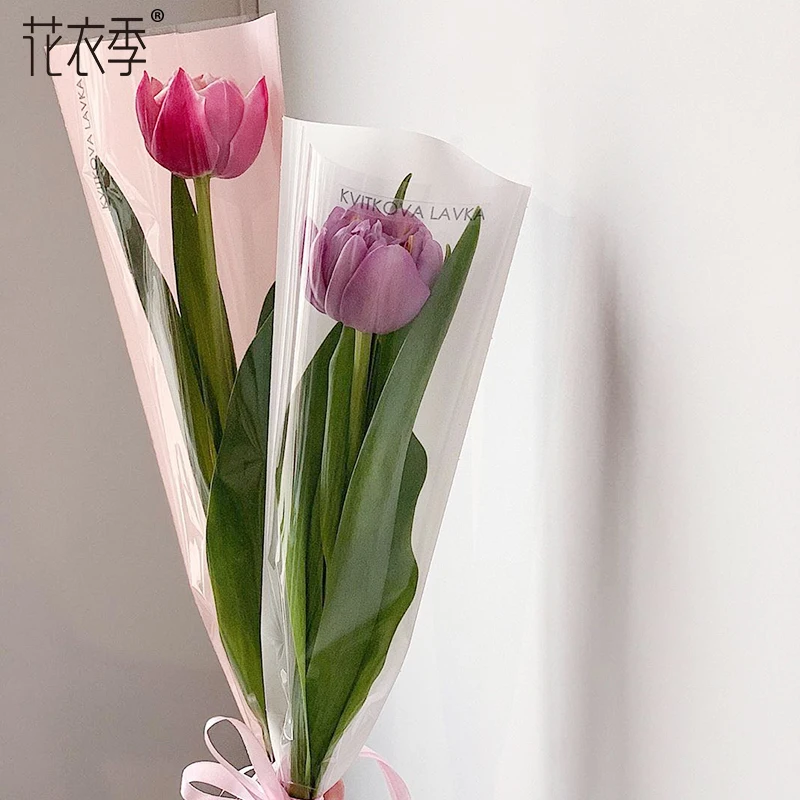 Cheap wholesale Korean wrapping flower paper waterproof pure color flower sleeve