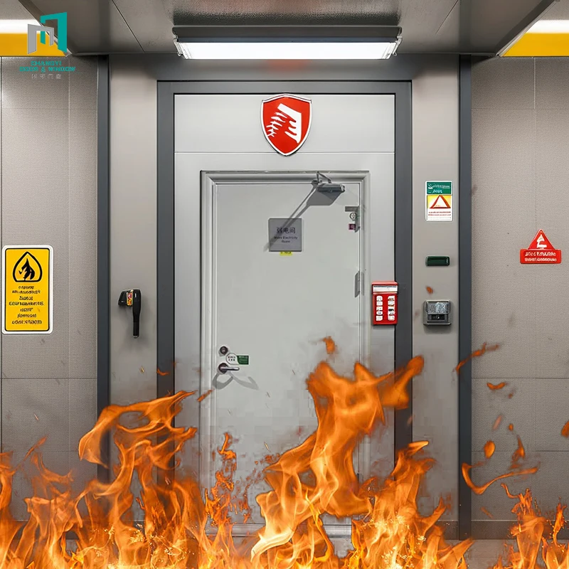 Commercial building 1-3 hours steel fireproof door metal fire rated door steel fire exit door