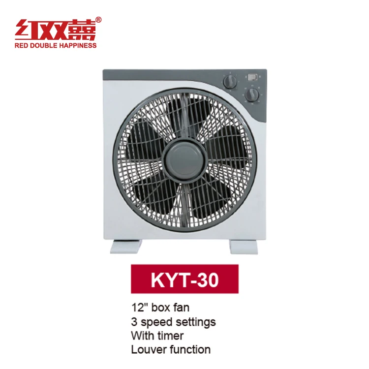 Factory 12 inch square louver with timer electric box fan