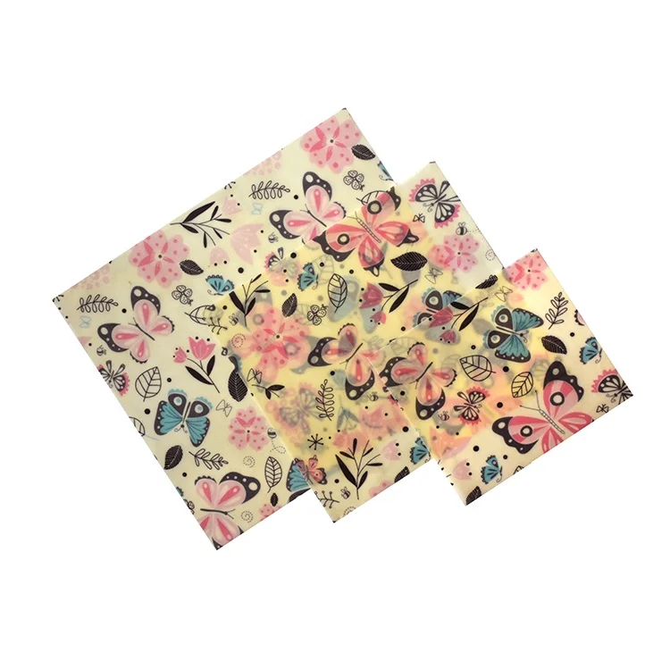 
Custom Design Beeswax Storage Wrap Biodegradable Beeswax Food Wraps 