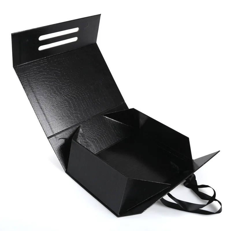 Custom Gift Box Magnet Clamshell One-Piece Folding Gift Paper Boxes For Cosmetic Packaging