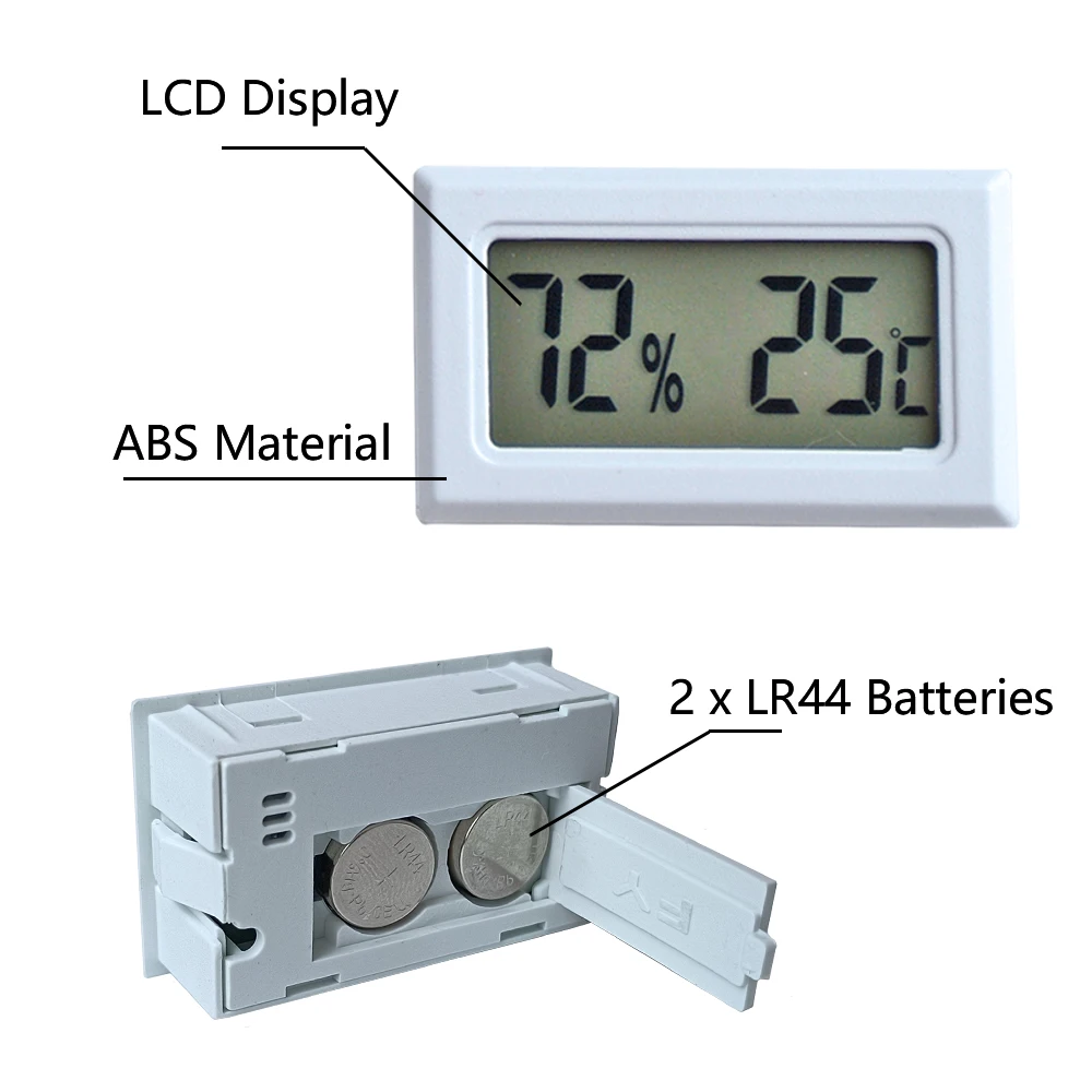 FY-11-B Reptile Thermometer Mini Plastic LED Digital Humidity Temperature Meters Gauge Indoor Hygrometer Thermometer