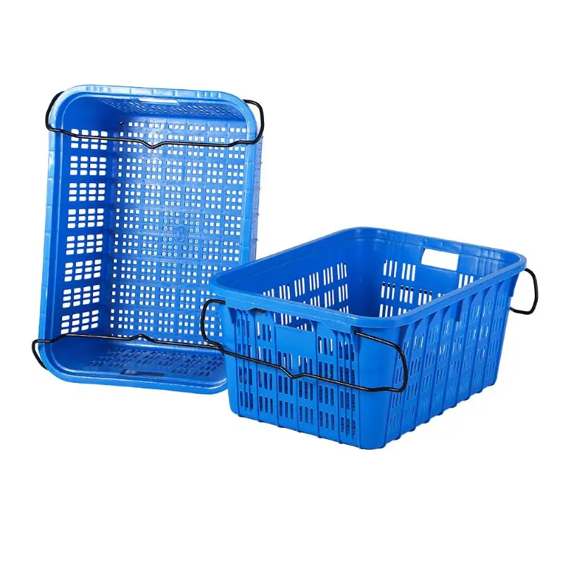 portable iron handles rectangle vertical cube large harvest banana pear apple berry vagetable storage farm garden basket