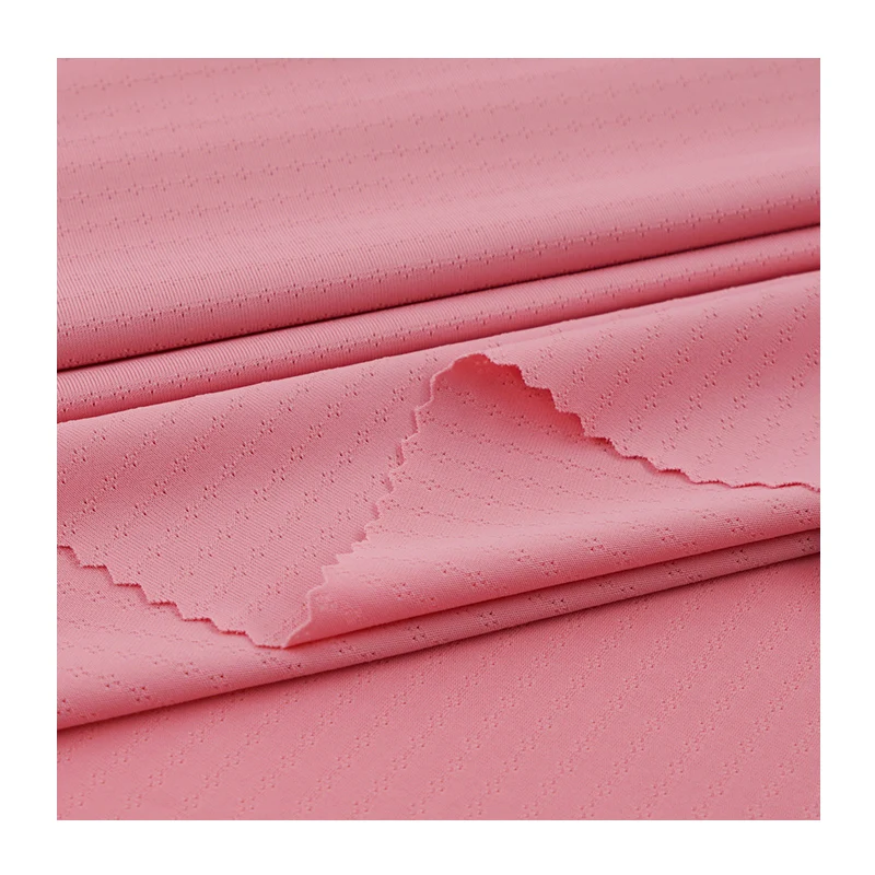 84 Nylon 16 Spandex Mesh Knit Elastic Fabric Material For Activewear Recycled Mesh Fabric Swimwear Sports Shorts Woman Fitness