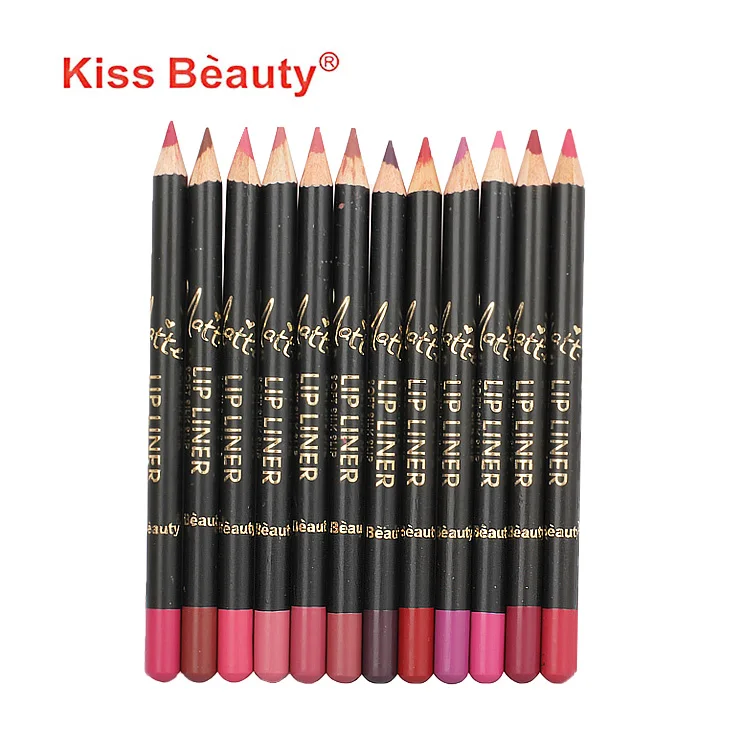 
wholesale long last matte lip liner pencil set waterproof makeup 