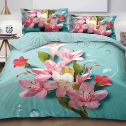 100%Polyester Color Printing duvet cover sets  Bed Sheet Cloth 3D Polyester Fabric Duvet Cover Comforter Set