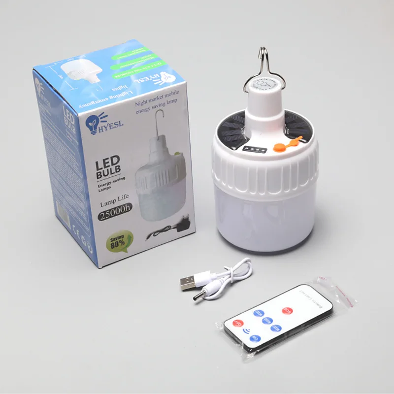 Solar rechargeable bulb energy-saving bulb light stand light household power outage emergency light