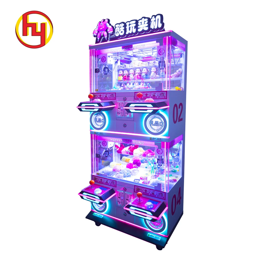 Claw crane Claw crane 4 people claw doll machine push coin game machine boutique toy for sale Gift machine