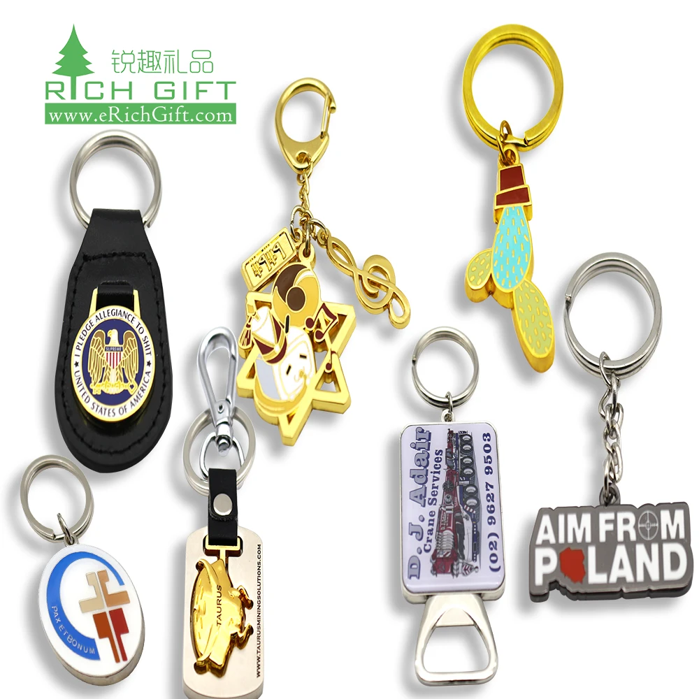 high quality promotional Custom Design Keychain Keyring Fashion Key Holder Metal Keyring Enamel Key Holder logo blank Key Chains