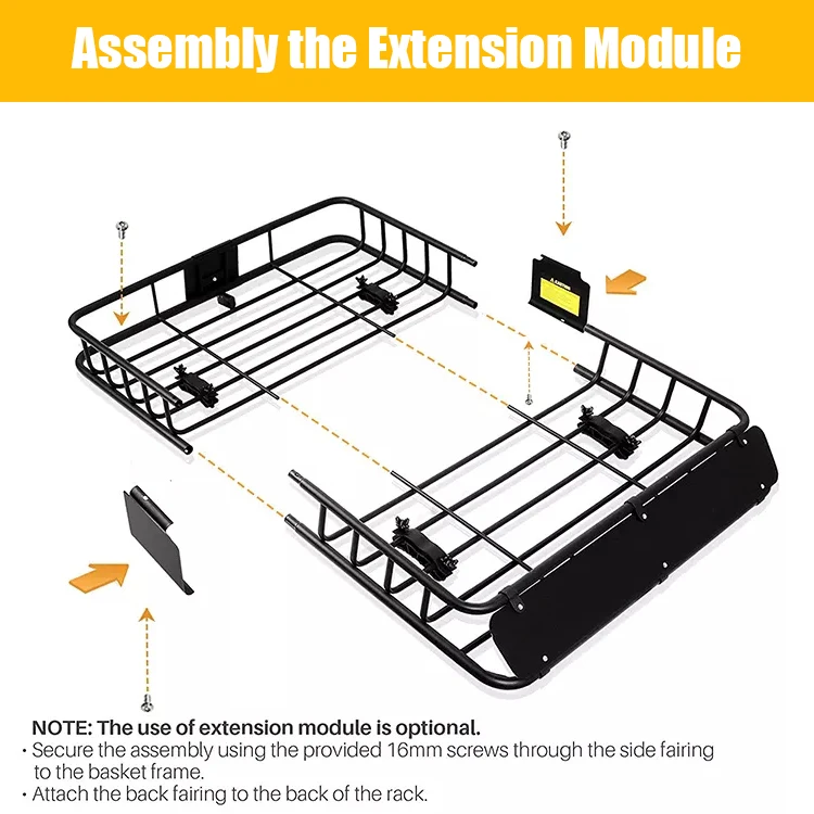 China manufacturer metal steel frame durable car top roof mounted 4x4 luxury roof platform basket luggage rack