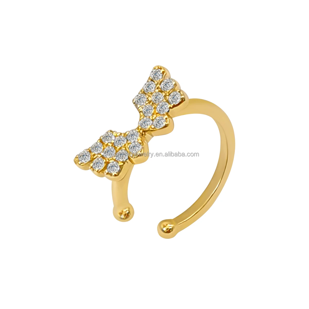 High quality 925 Sterling Silver Gold Plated with zircon  butterfly  jewelry earrings for women and children