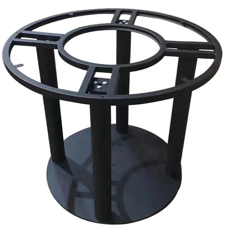 Round metal cast iron dining table legs for hotel restaurants