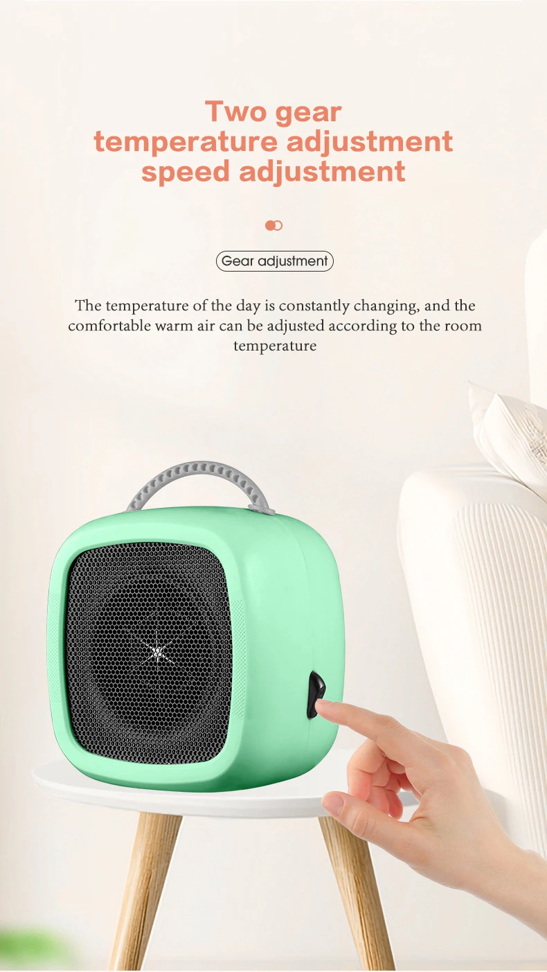 Desktop energy-saving heating electric heating fan small heater Safe home bedroom desk rapid heating constant temperature