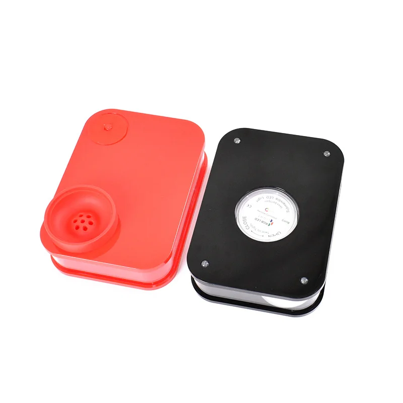 2022 Mirror Smoke Shops Supplies Accessories Aluminum Alloy Glass Square Hookah Portable