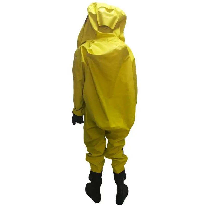 Chemical Resistant Suits Factory Direct Full Sealed Wear Resistant Yellow PVC Chemical Proof Suit