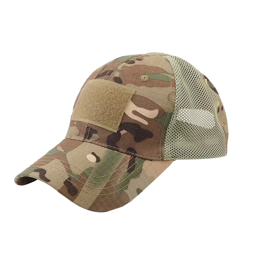 Breathable Rib-Stop Mesh Fabric Duty Tactical Cap for Hiking Hunting Fishing 6Panels Sports Baseball Camouflage Caps
