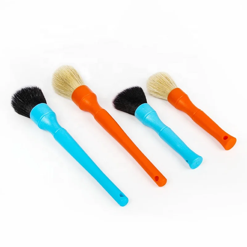 AUTO TIGER Ultra Soft Plastic Boar Bristles Hair Car Detailing Brush For Auto Care