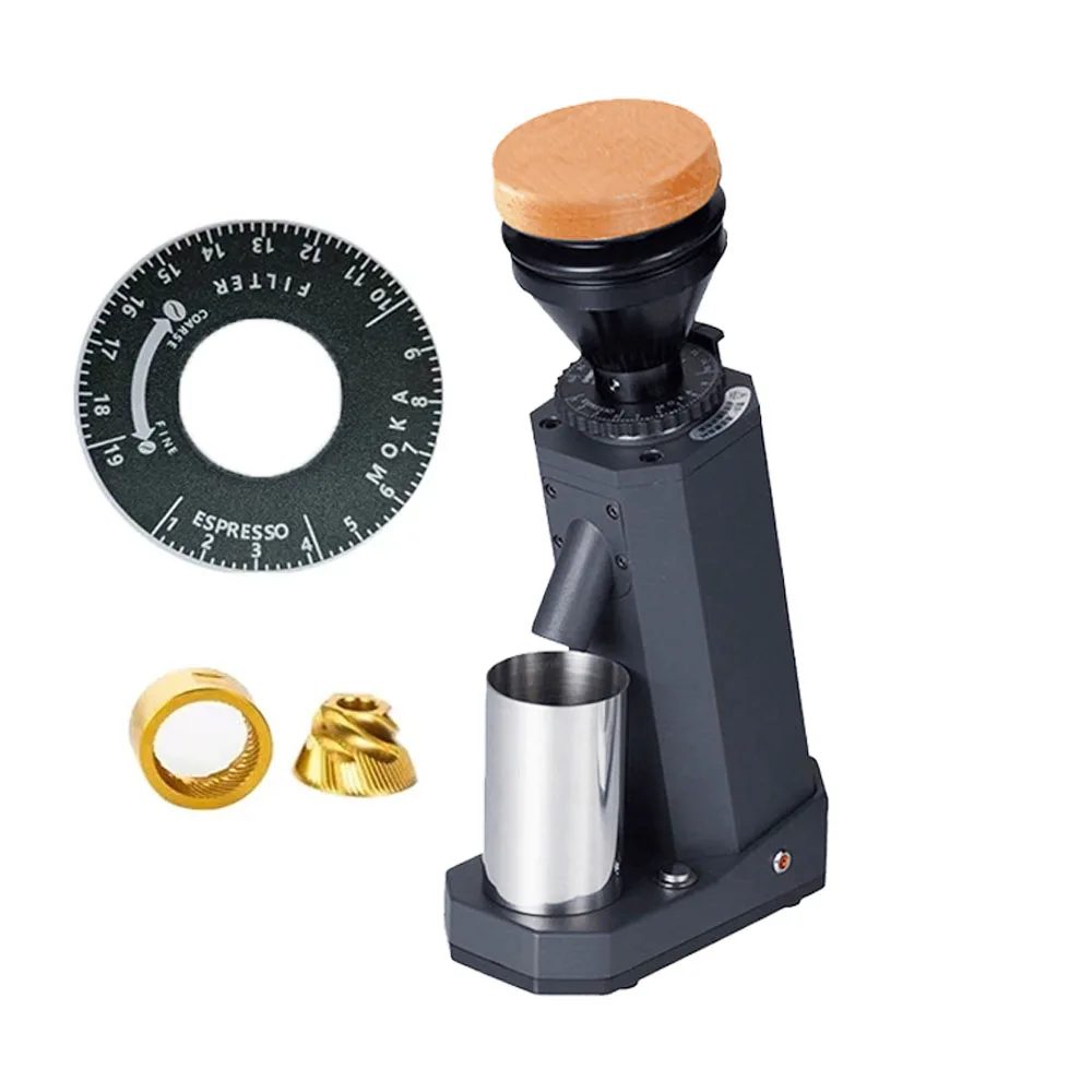 40MM Titanium Burr g 64 Electric Coffee Grinder Machine Fully Automatic 19 Gears Thickness Adjustment Coffee Beans Grinder
