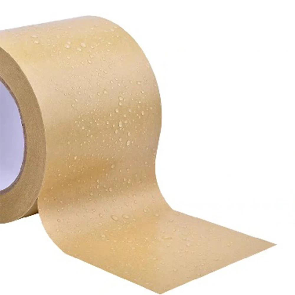 Custom logo blank printable decorative glossy vinyl adhesive paper & film labels kraft tape roll sticker self adhesive paper