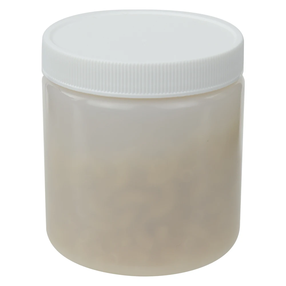 500ML White HDPE jar cylinder fitness protein powder container