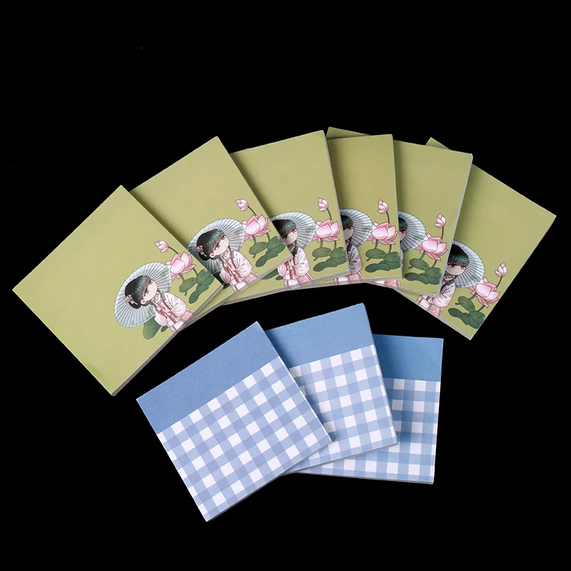 Vograce Custom Die Cut Cute Kawaii Memo Pad Book Artistic Paper Sticky Notes Memo Pad