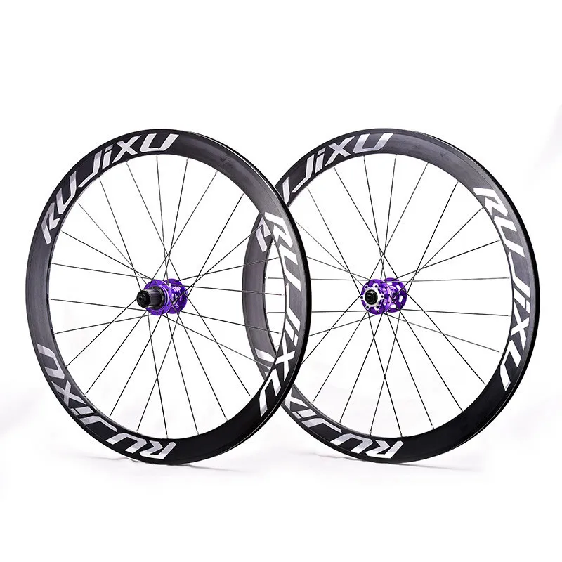 700C RUJIXU 50mm aluminum alloy 5 bearing barrel shaft quickly remove road car disc brake wheel set