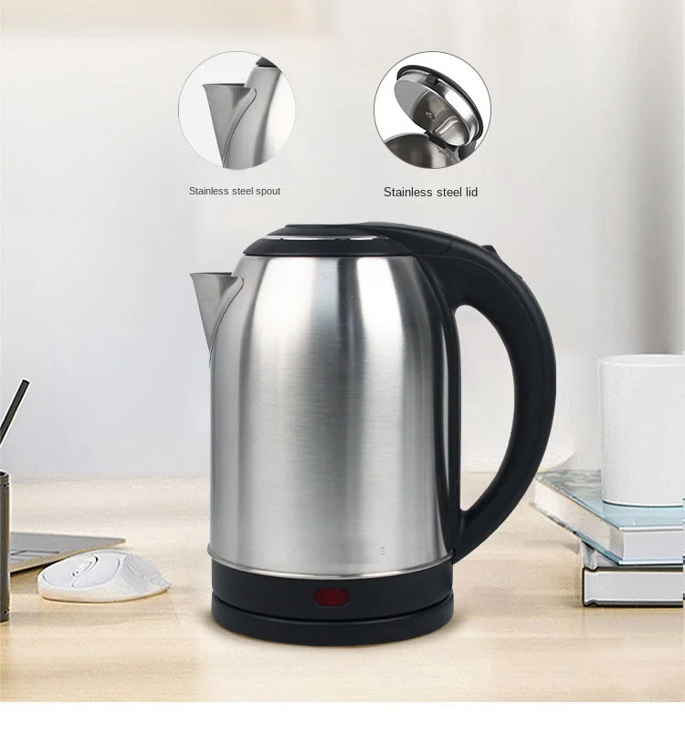 Fashionable design seamless inner pot double layer hotel electric water kettle plastic+ss kettle stainless steel kettle