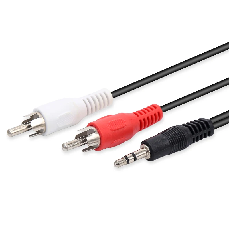 Dongguan Guangying 2RCA to 3.5mm Audio AUX Cable / Computer and Mobile Phone Connect Amplifier Audio Conversion Cable