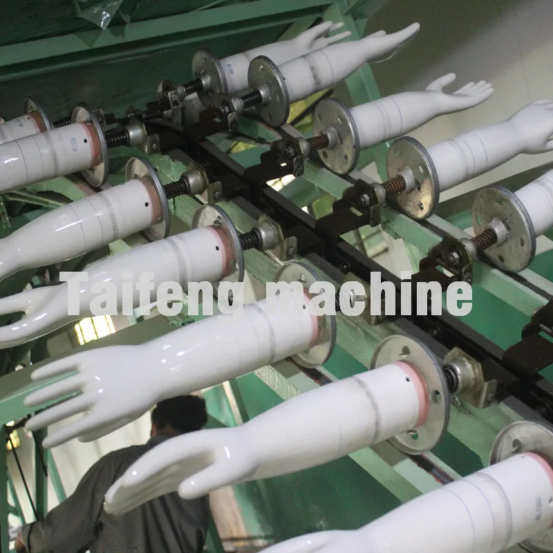 disposable micro touch medical mitten production line with high output black nitrile powder free dipping machine