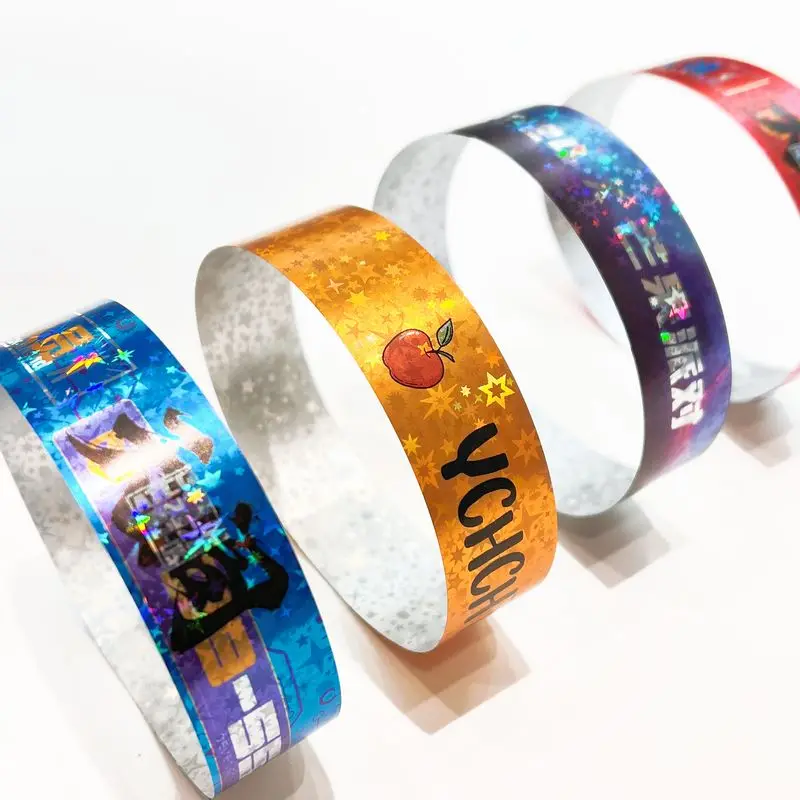 China Manufacturer Promotional Tyvek Bracelet Cheap Custom Logo Cheap Wrist Band Events Silicone Wristband for Gifts