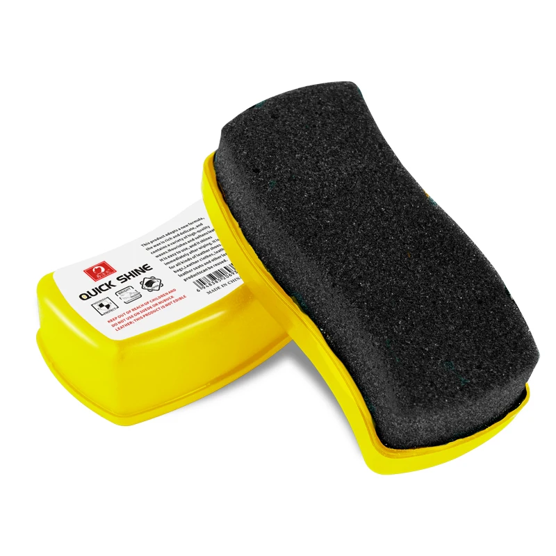 Hot Sale Plastic Hotel Shoe Shine Sponge  Cleaner Shoe Polish  Brown Black Natural Leather Shoe Care Instant Self Shine Sponge
