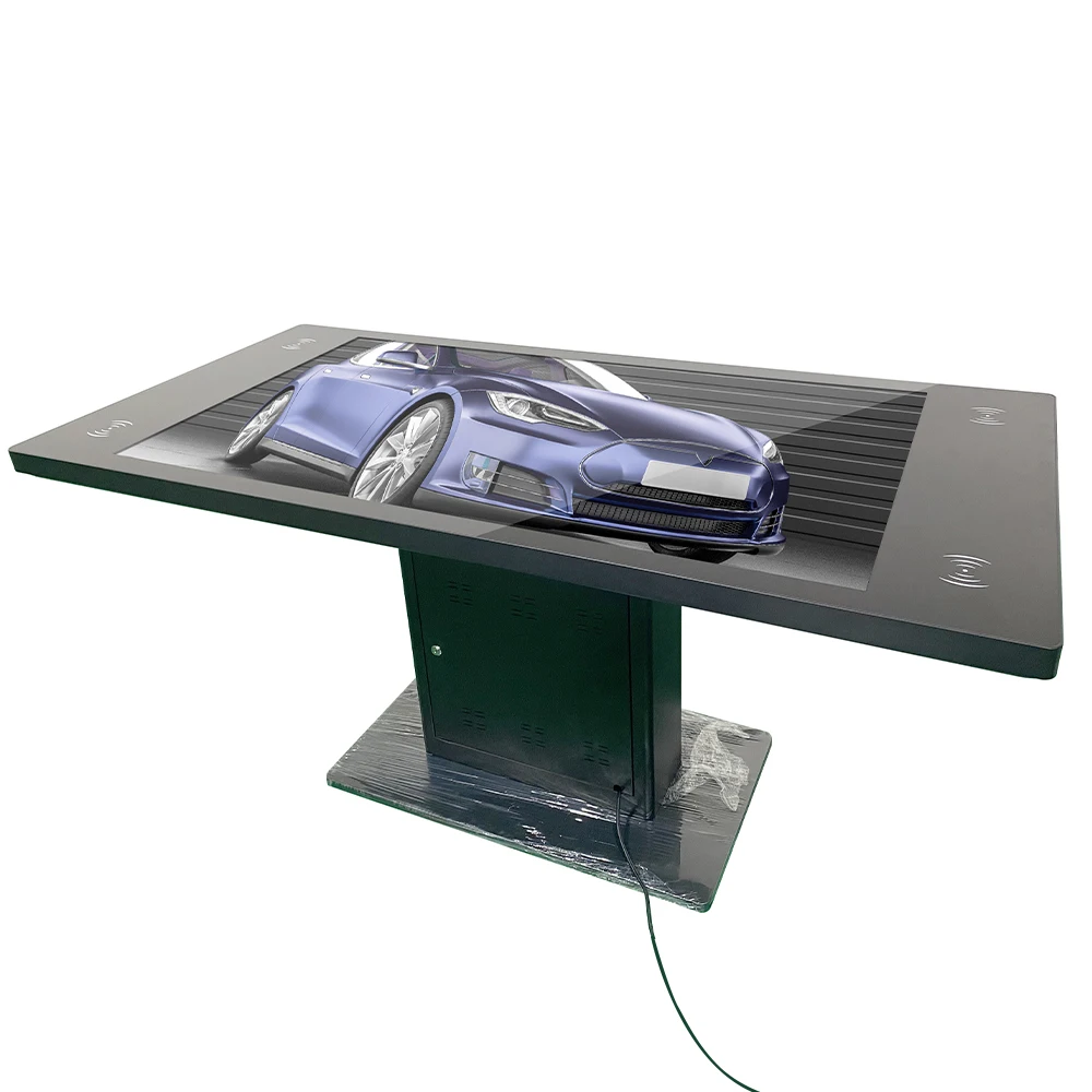 VISIGN Multi Double Restaurant Table With 43inch Horizontal Touch Screen Digital Signage Software Kiosk Advertising Displayer