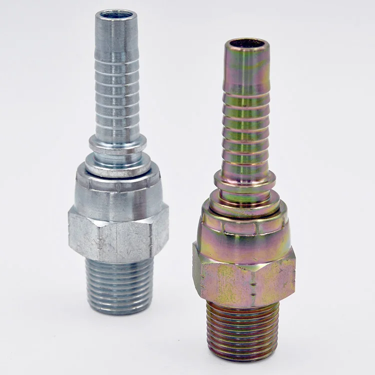 Pneumatic Quick Connector Male Barb Pipe Fitting Nozzle Nickel Chrome Plate Bsp Hydraulic Chromed Hose Fittings
