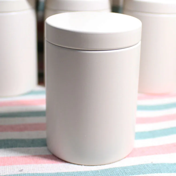 Wholesale Multi Color Paint Cylinder Shape Mini Airtight Tea Storage Tins