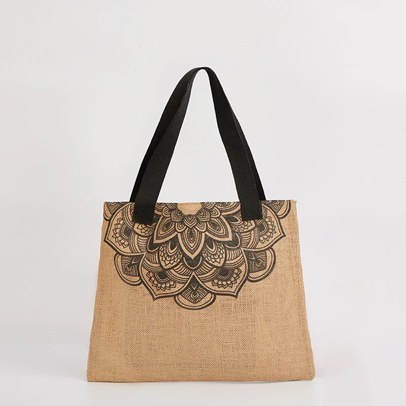 Высококачественная прочная Экологически чистая сумка для шоппера джута продвижения