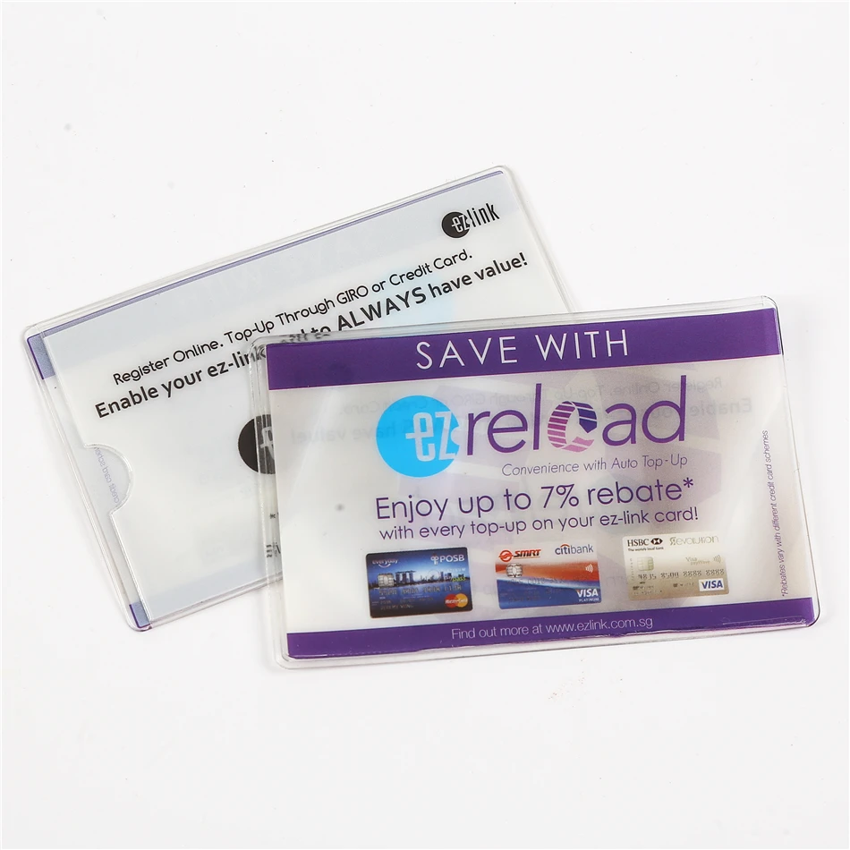 Customized Logo Soft PVC Plastic Oyster Card Holder Vinyl Folding ID Bank Card Holder