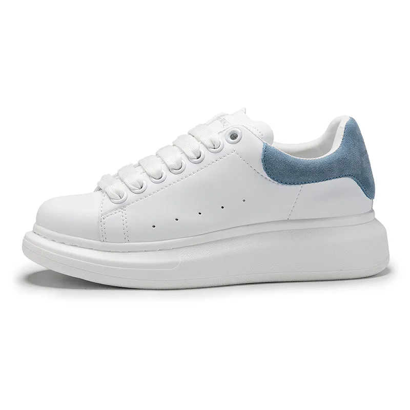 2024 New Design Fashion Pure Color Genuine Leather Casual Shoes Luxury Brand Sneakers for Men