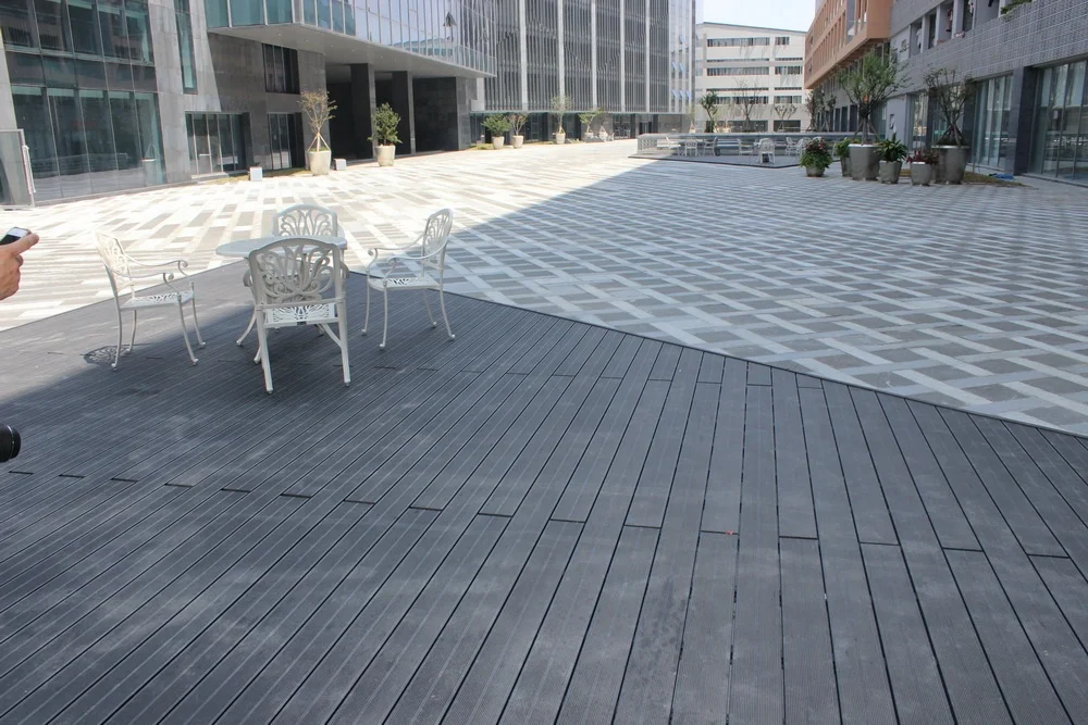 Wood Plastic Composite Decking Solid WPC Engineered Flooring 140*25mm