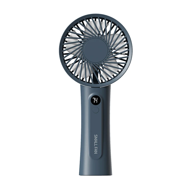 Wholesale Direct Sales Type-C portable electric fans mini  rechargeable cooling fans Digital display Souvenir gift hand fan