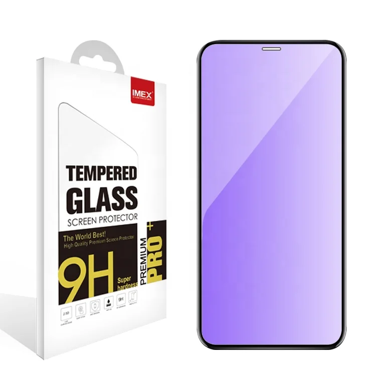 For mobile iPhone 12 Mini Pro Max Touch No Bubble Premium Anti Explosion Glass Screen Protector Anti Blue Light Blocking Film