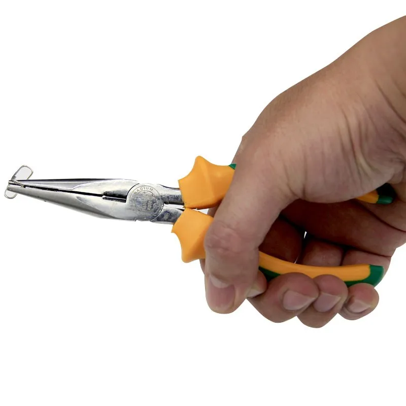 
Hot Sale HANS.w Industrial Quality Chrome Vanadium Steel Long-Nose Pliers, Pointed Nose, needle nose pliers 